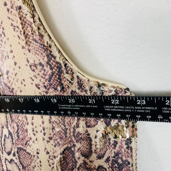 INC Women's Sequin Sleeveless Animal Snake Print Party Tank Top Lining Size XL - Picture 12 of 13